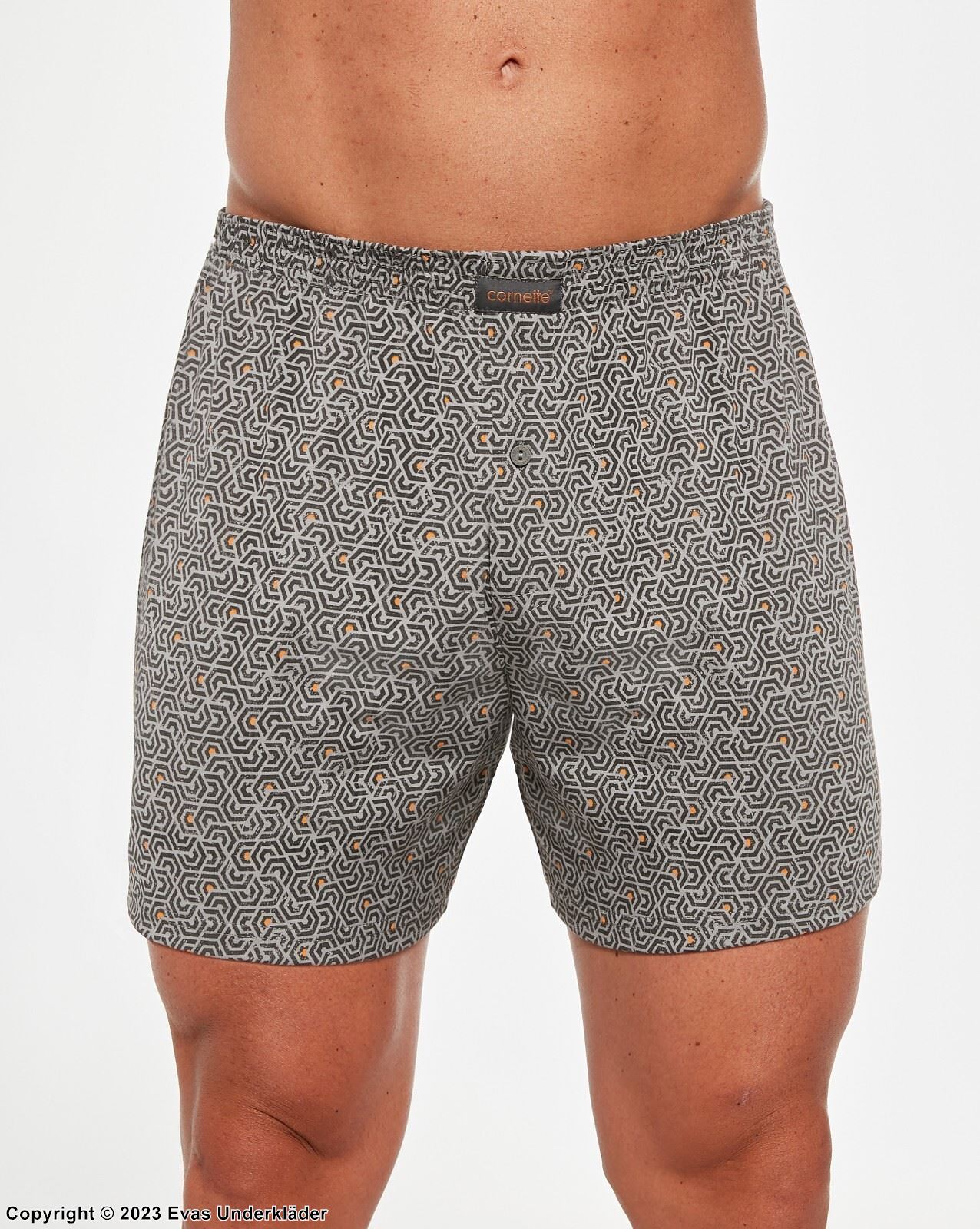 Boxershorts für Herren, hochwertige Baumwolle, detailliertes Muster